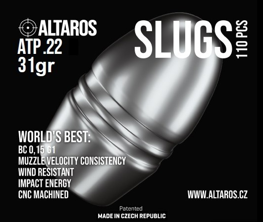 Altaros ATP 5.52mm .217 110PCS 31GR Slugs Buy 4 get 1 Free!