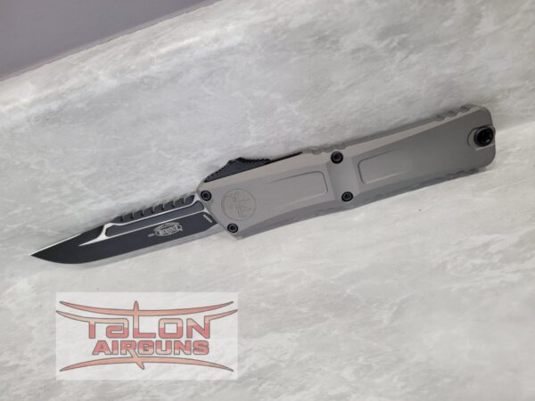 Microtech Knife Combat Troodon Gen III OTF Automatic Knife Natural Gray 4" Interceptor Black 1217-1NCS