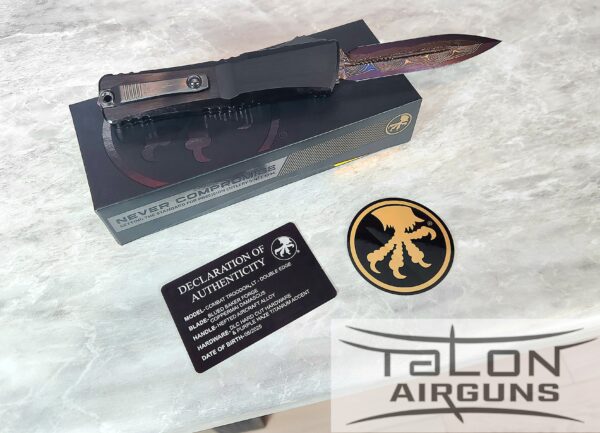 Microtech Knives Marfione Select Combat Troodon LT Gen III w/ Hefted Black Handle & Blued Baker Forge Coppermai D/E 1142-16MS3 - Image 2