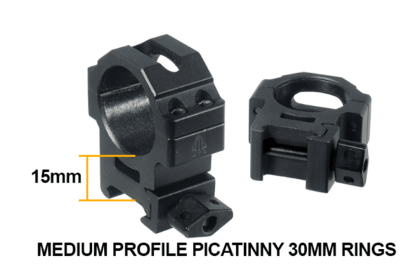 UTG® 30mm Picatinny Scope Rings with QD Twist Lock, Medium Profile - Image 3