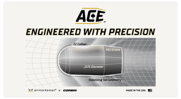 AirMarksman “ACE” Precision Slug – .22 40.1gr (.2175) – 125ct – Boat Tail - Image 2
