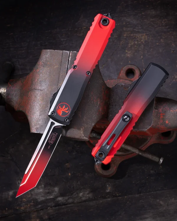 Microtech ULTRATECH ZBP T/E FADED BLACK/RED STANDARD (1123-1FBKRD) Knife - Image 2