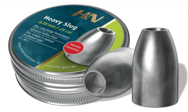 H&N Slug HP Heavy, .249 Cal., .25 Cal , Hollowpoint, 100ct