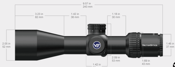 Vector Optics Veyron 3-12x44IR SFP Compact Rifle Scope - Image 4