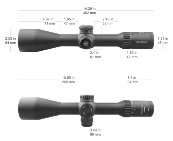 Vector Optics 34mm Continental x6 4-24x56 VCT FFP Rifle Scope PRS - Image 5