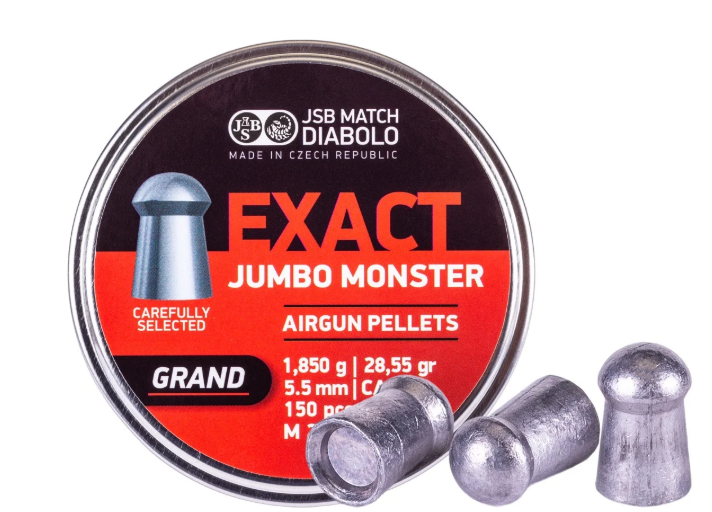 JSB Exact Jumbo Monster Grand .22 Cal, 28.55 Grains, Domed, 150ct BUY 3 Get 1 FREE
