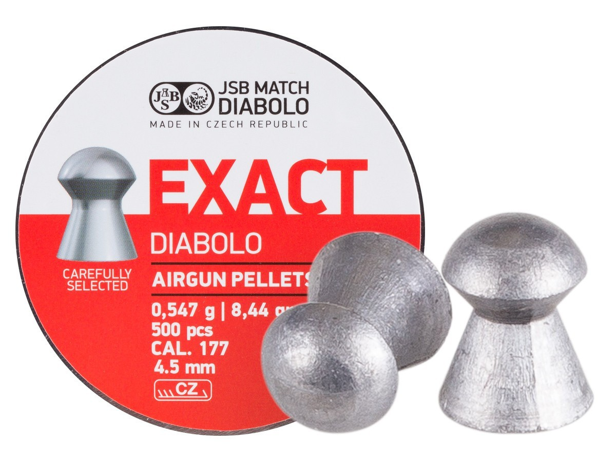 JSB Diabolo Exact .177 Cal, 8.4 gr - 500 ct